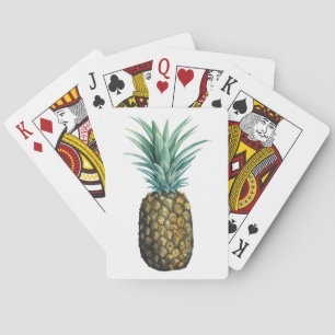 Tropical Pineapple Watercolor Poker Cards
