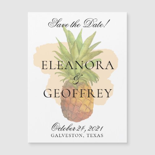Tropical Pineapple Wedding Save the Date