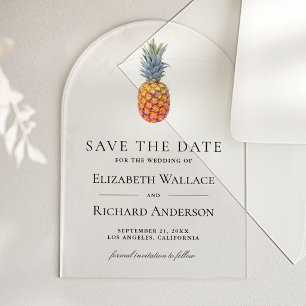 Tropical Pineapple Wedding Save the Date