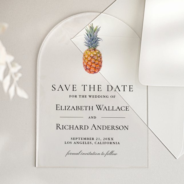 Tropical Pineapple Wedding Save the Date (Creator Uploaded)