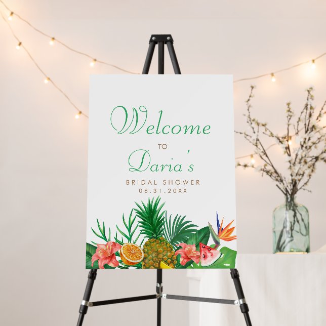 Tropical Pineapple Welcome Sign (In Situ (Stand))