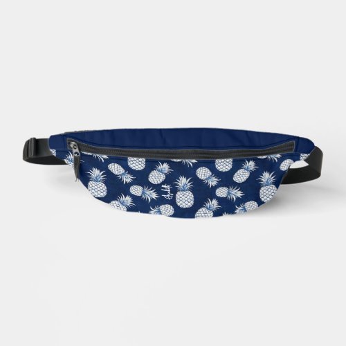 Tropical Pineapple with Name – Watercolor Style Fanny Pack