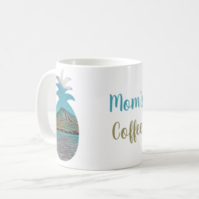 Tropical Pineapple Your Name Your Drink Coffee Mug (Front Left)