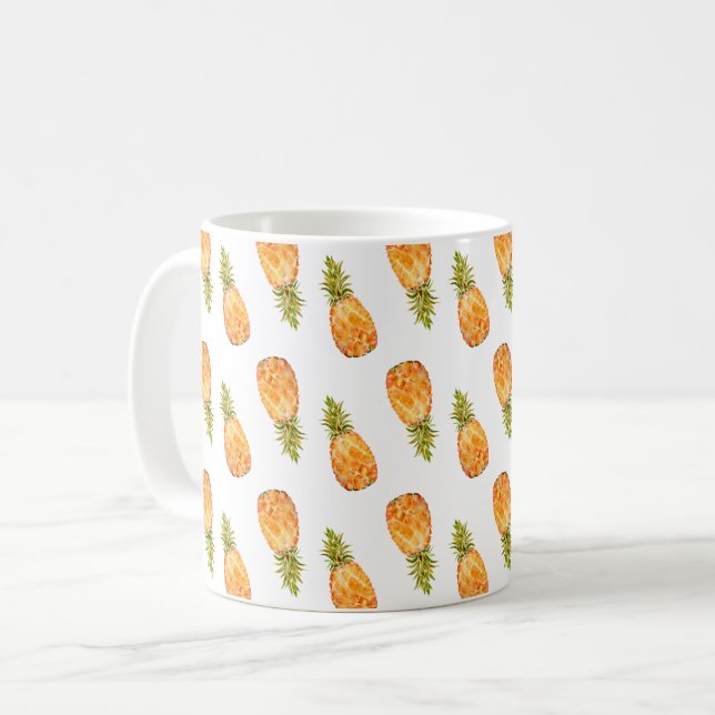 Tropical Pineapples Coffee Mug (Front Left)