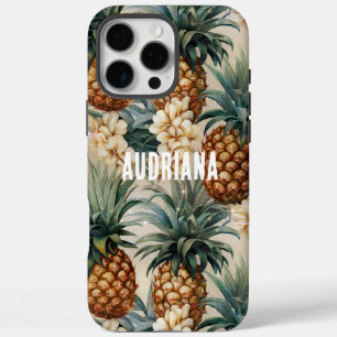 Tropical Pineapples Floral iPhone 16 Pro Max Case