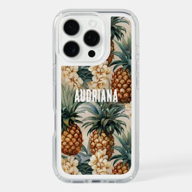 Tropical Pineapples Floral Speck iPhone Case (Front)
