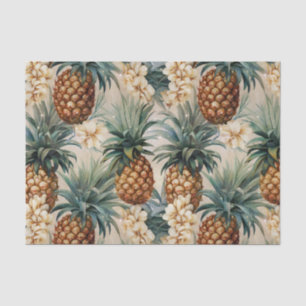 Tropical Pineapples Floral Wedding Tissue Paper