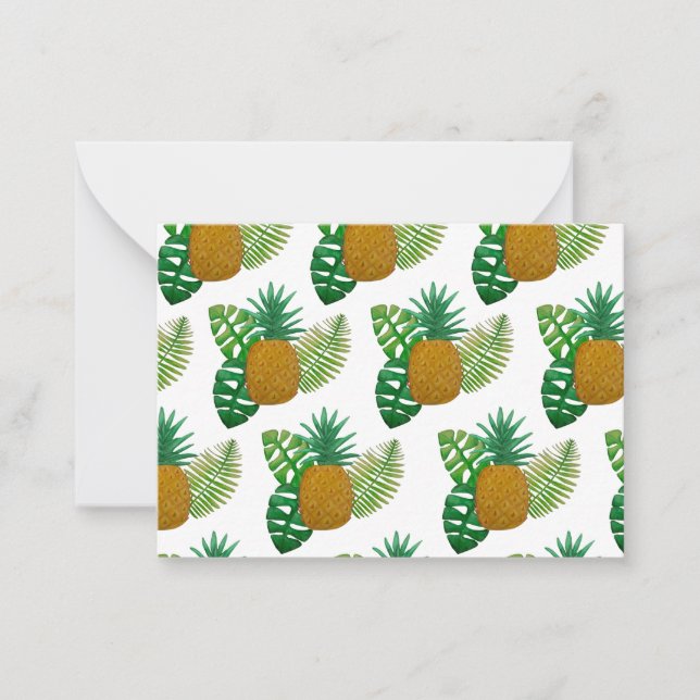 Tropical pineapples note card (Front)