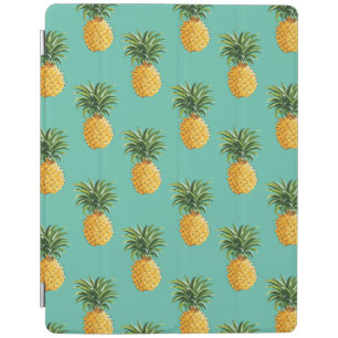 Tropical Pineapples On Teal iPad Smart Cover