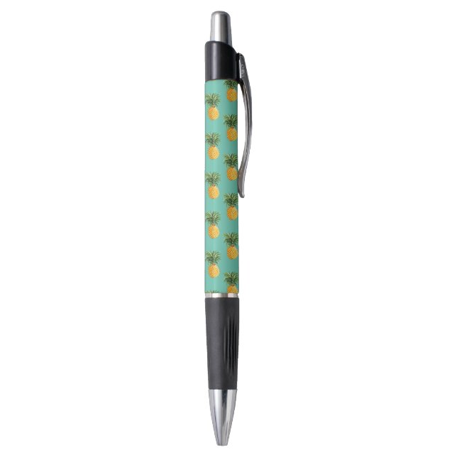 Tropical Pineapples On Teal Pen (Bottom (Vertical))