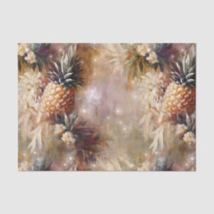 Tropical Pineapples Sparkle Bridal Shower Tissue Paper