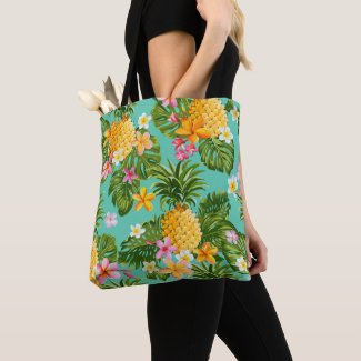 Tropical Pineapples Tote Bag