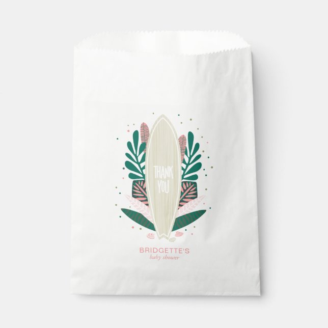  Tropical Pink Baby On Board  Favor Bag (Front)