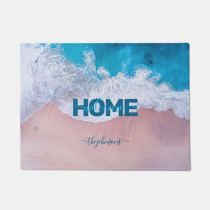 Tropical Pink Beach Bermuda Doormat
