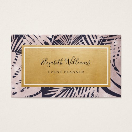 Tropical Pink Blue Event Planner Business Card