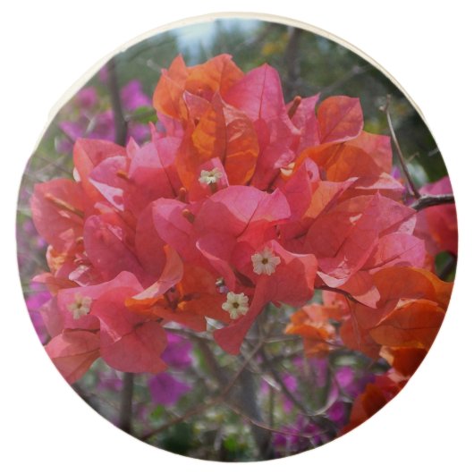 Tropical Pink Bougainvillea Island Floral Chocolate Covered Oreo (Front)