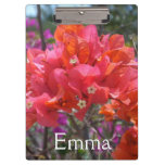 Tropical Pink Bougainvillea Island Floral Clipboard