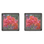 Tropical Pink Bougainvillea Island Floral Cufflinks