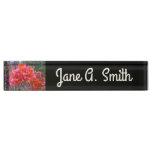 Tropical Pink Bougainvillea Island Floral Desk Name Plate