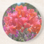 Tropical Pink Bougainvillea Island Floral Drink Coaster