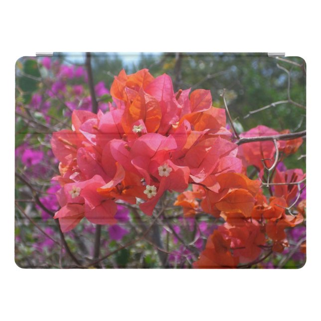 Tropical Pink Bougainvillea Island Floral iPad Pro Cover (Horizontal)