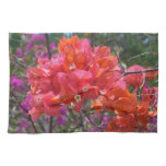 Tropical Pink Bougainvillea Island Floral Kitchen Towel