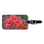 Tropical Pink Bougainvillea Island Floral Luggage Tag