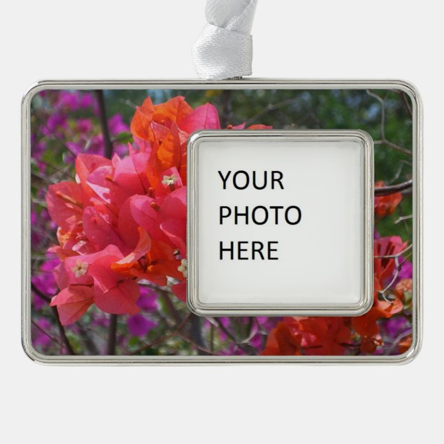 Tropical Pink Bougainvillea Island Floral Ornament (Front)