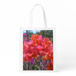 Tropical Pink Bougainvillea Island Floral Reusable Grocery Bag