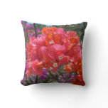 Tropical Pink Bougainvillea Throw Pillow