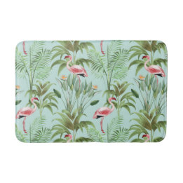 Tropical Pink Flamingo Bath Mat