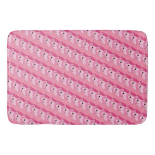 Tropical Pink Flamingo Bath Mat Home Decor