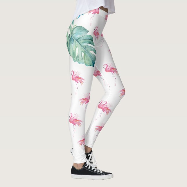 Tropical Pink Flamingo Clothing Leggings (Right)