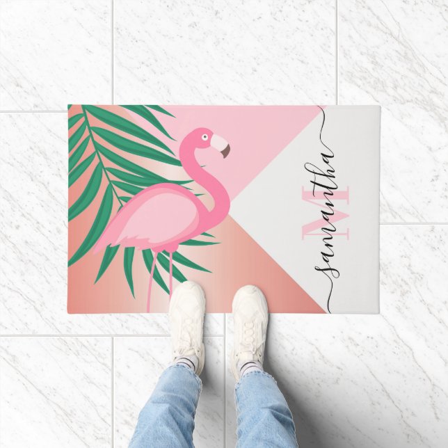 Tropical Pink Flamingo Doormat (Indoor)