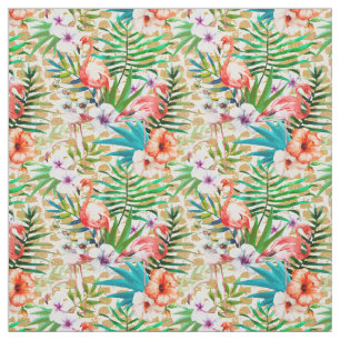 Tropical Pink Flamingo Fabric