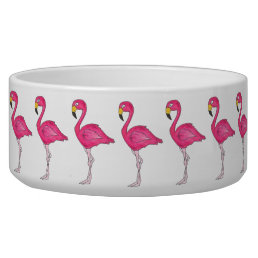 Tropical Pink Flamingo Flamingos Bird Pet Bowl