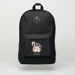 Tropical Pink Flamingo Floral Port Authority&#174; Backpack