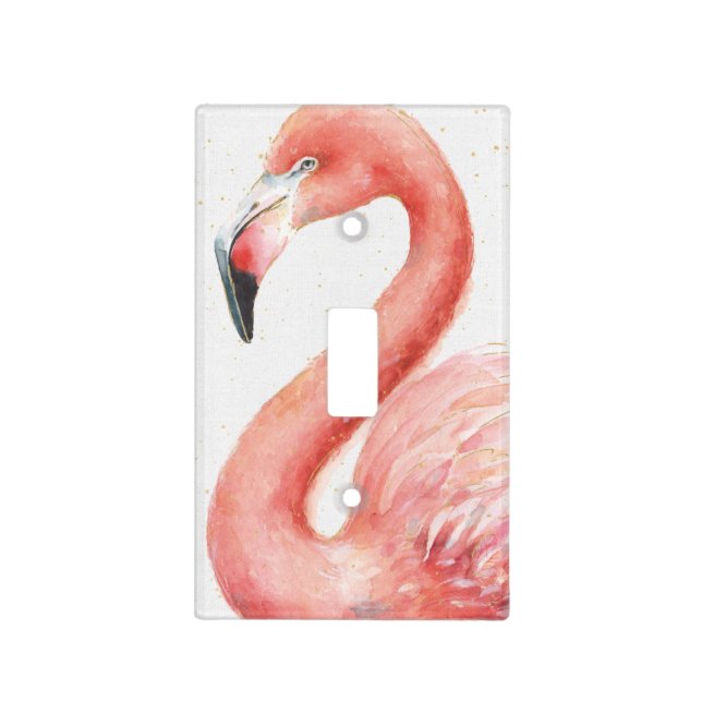 Tropical | Pink Flamingo Light Switch Cover (Front)