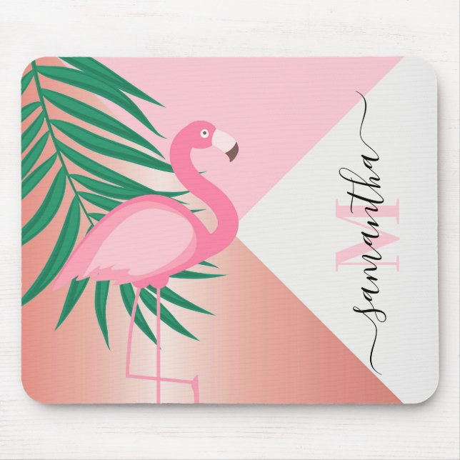 Tropical Pink Flamingo Mouse Pad (Front)