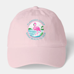 Tropical Pink Flamingo on Beach #1 DIY Colors Hat