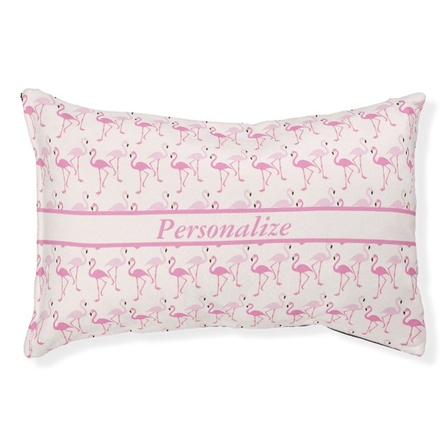 Tropical Pink Flamingo Pattern Cat or Dog Pet Bed (Front)
