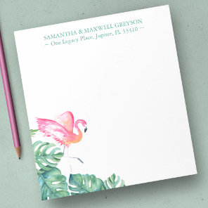 Tropical Pink Flamingo Personalized Stationery Notepad