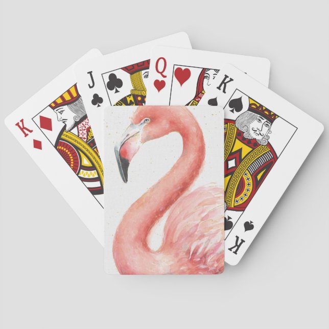 Tropical | Pink Flamingo Poker Cards (Back)