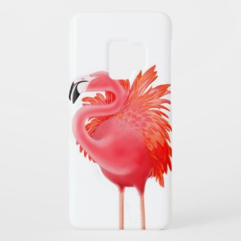 Tropical Pink Flamingo Samsung Galaxy Case by TheCasePlace at Zazzle