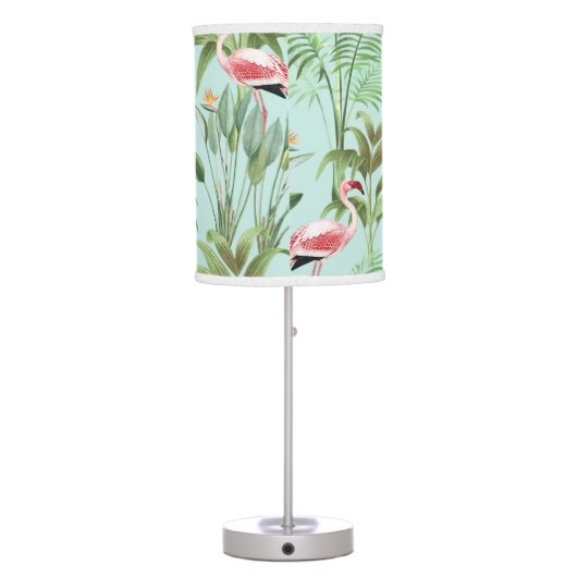 Tropical Pink Flamingo Table Lamp (Back)