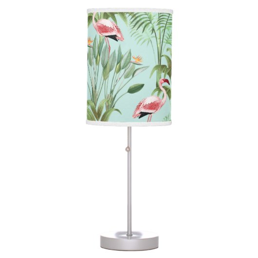 Tropical Pink Flamingo Table Lamp (Front)