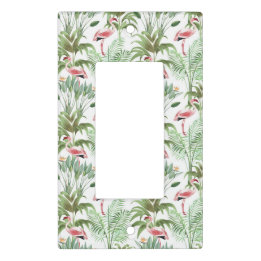 Tropical Pink Flamingos Light Switch Cover