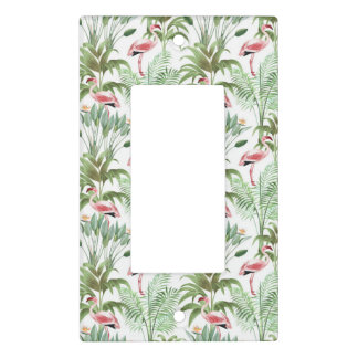Tropical Pink Flamingos Light Switch Cover