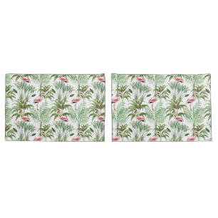 Tropical Pink Flamingos Pillowcase