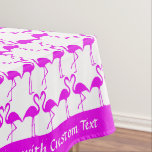 Tropical Pink Flamingos Romantic Heart Twosomes Tablecloth<br><div class="desc">Enhance your kitchen table decor by adding a personal style with a custom-made tablecloth. Tropical Pink Flamingos Romantic Heart Twosomes Pattern Design with Personalized Border Edges Tablecloth. Personalize the borders with a name, message, quote, or anything you desire. Trendy and Stylish for any special occasion, event, or home dining room...</div>